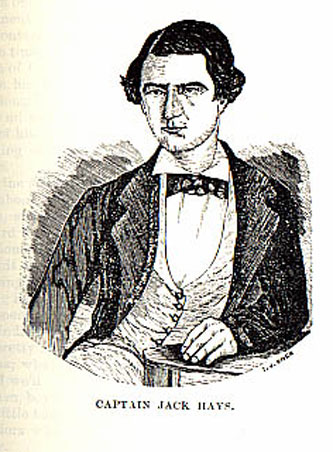 Captain Jack Hays picture from the book Indian Depredations in Texas by J. W. Wilbarger
