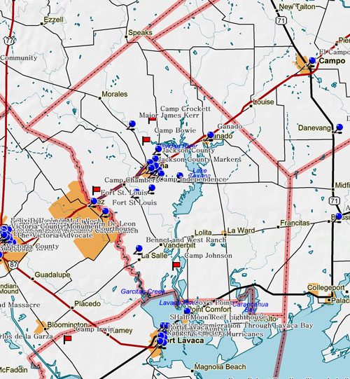 Map of Jackson County Historic Sites