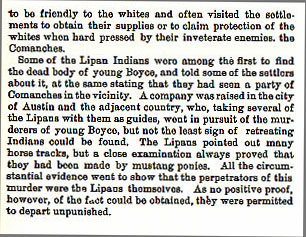 James Boyce story from the book Indian Depredations in Texas by J. W. Wilbarger