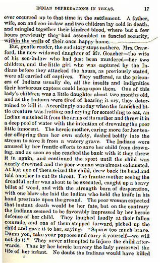 James Goacher story from the book Indian Depredations in Texas by J. W. Wilbarger