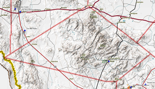 Map of Jeff Davis County Historic Sites