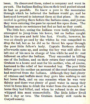 The Killling of Williamson story from the book Indian Depredations in Texas by J. W. Wilbarger