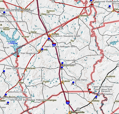 Map of Leon County Historic Sites