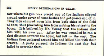 Leroy Williams story from the book Indian Depredations in Texas by J. W. Wilbarger