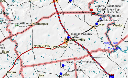 Map of Madison County Historic Sites