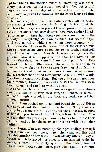 Mrs. Jones story from the book Indian Depredations in Texas by J. W. Wilbarger