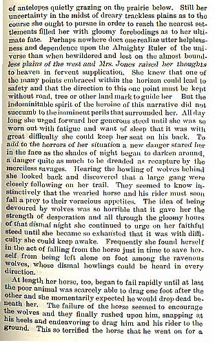Mrs. Jonesstory from the book Indian Depredations in Texas by J. W. Wilbarger