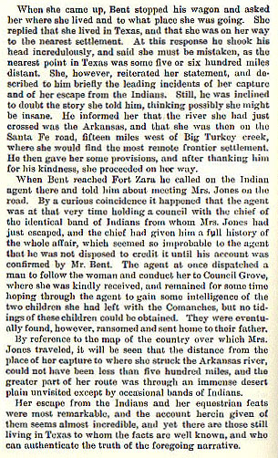 Mrs. Jones story from the book Indian Depredations in Texas by J. W. Wilbarger