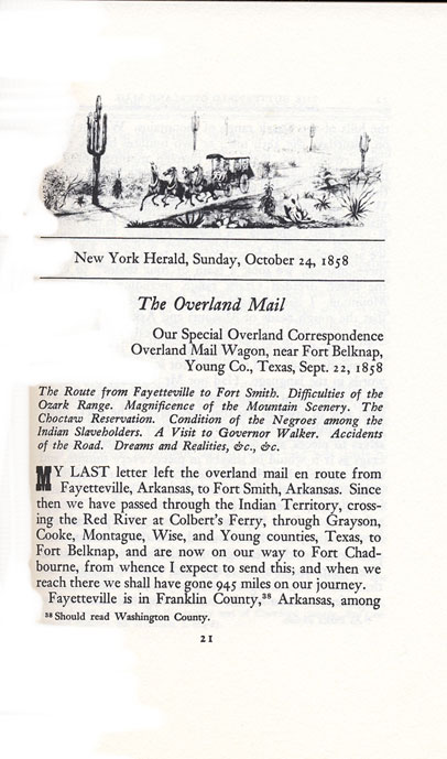 1858 Butterfield Stage Ride