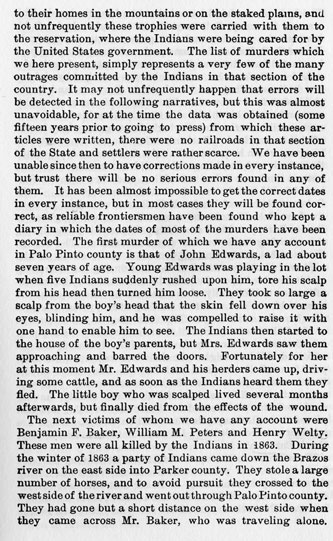 Murders in Palo Pinto County story from the book Indian Depredations in Texas by J. W. Wilbarger