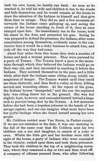 Murders in Parker County - 1863 - 1873 story from the book Indian Depredations in Texas by J. W. Wilbarger