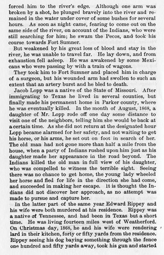 Murders in Parker County - 1863 - 1873 story from the book Indian Depredations in Texas by J. W. Wilbarger