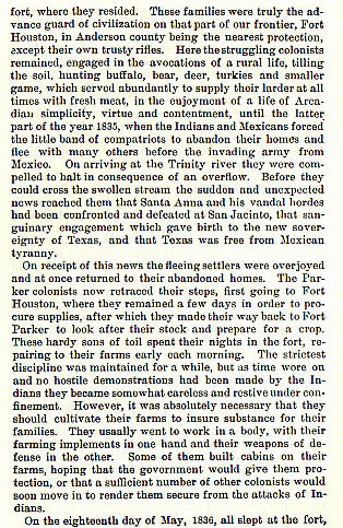 Parker Fort Massacre story from the book Indian Depredations in Texas by J. W. Wilbarger