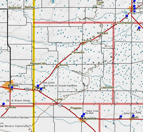 Map of Parmer County