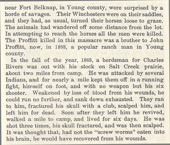 Peveler and Cox story from the book Indian Depredations in Texas by J. W. Wilbarger