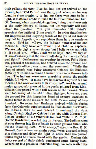 The Battle of Plum Creek story from the book Indian Depredations by J.W. Wilbarger