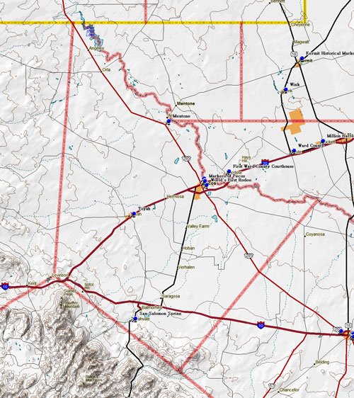 Map of Reeves County