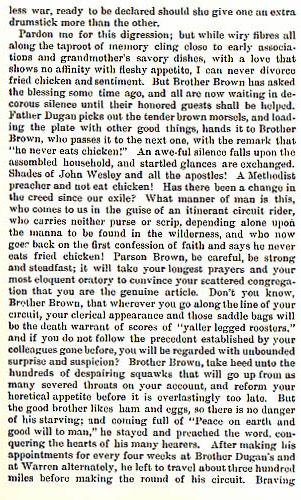 Rev. Mr. Brown, a Methodist Preacher who Don't Eat Chicken