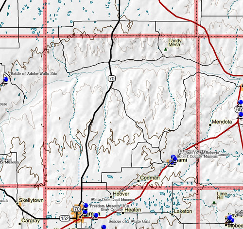 Map of Roberts County