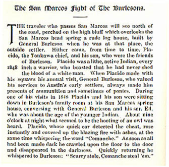 The San Marcos Fight of The Burlesons