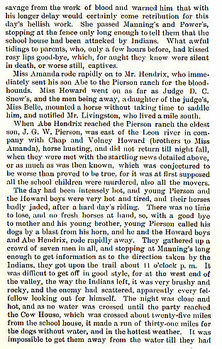School House Massacre story from the book Indian Depredations in Texas by J. W. Wilbarger