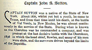 Captain John S. Sutton story from the book Indian Depredations in Texas by J. W. Wilbarger