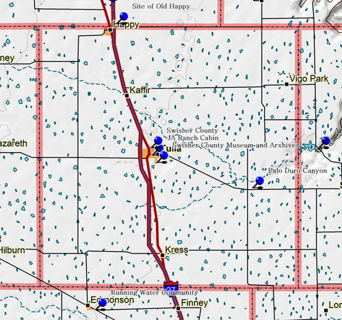 Map of Swisher County