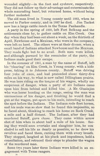 The Tacket Fight - Young County story from the book Indian Depredations in Texas by J. W. Wilbarger