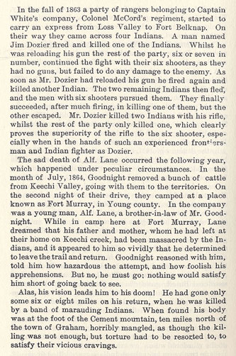 The Tacket Fight - Young County story from the book Indian Depredations in Texas by J. W. Wilbarger