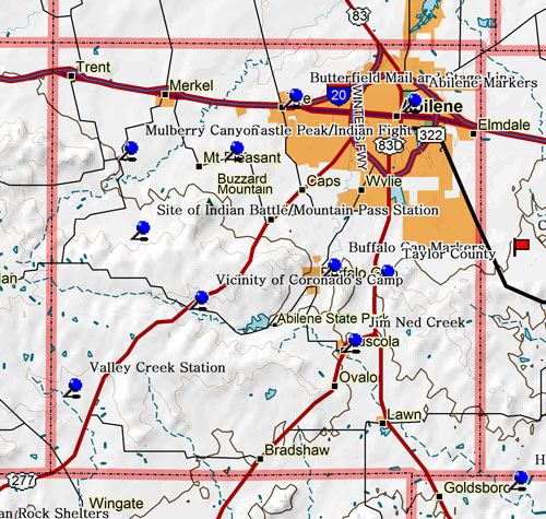 Map of Taylor County