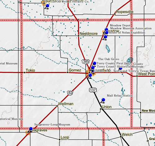 Map of Terry County