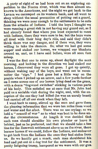 The Indian Hater story from the book Indian Depredations in Texas by J. W. Wilbarger