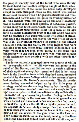 William Barton's Strategem Saves His Scalp story from the book Indian Depredations in Texas by J. W. Wilbarger