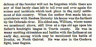 Williams and Haggett Murdered at Reuben Hornsby's story from the book Indian Depredations in Texas by J. W. Wilbarger