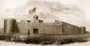 Early Artist's Depiction of Bent's Fort on the Arkansas River