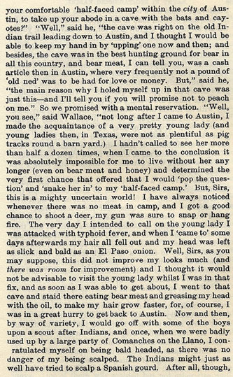 Big Foot Wallace Returns to his Old "Stamping Grounds"