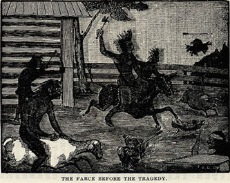 Theh Farce Before the Tragedy picture from the book Indian Depredations in Texas by J. W. Wilbarger