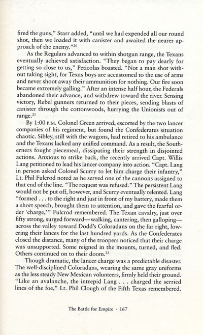 The Battle of Val Verde from the book, Blood & Treasure by Donald S. Frazier