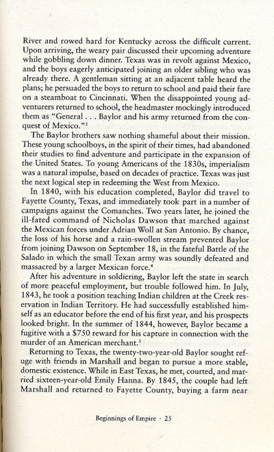 Donald S. Frazier's description of John R. Baylor in his book, Blood & Treasure