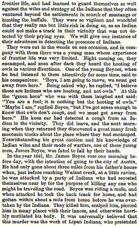 James Boyce story by Wilbarger