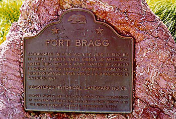 Picture of Fort Bragg Marker