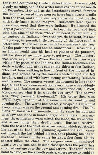 Major Ed Burleson's Fight with Foot Indians