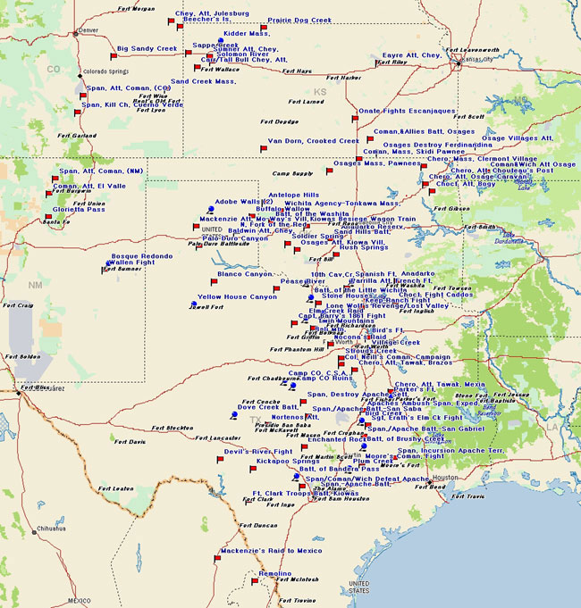 Southern Plains Comancheria Map