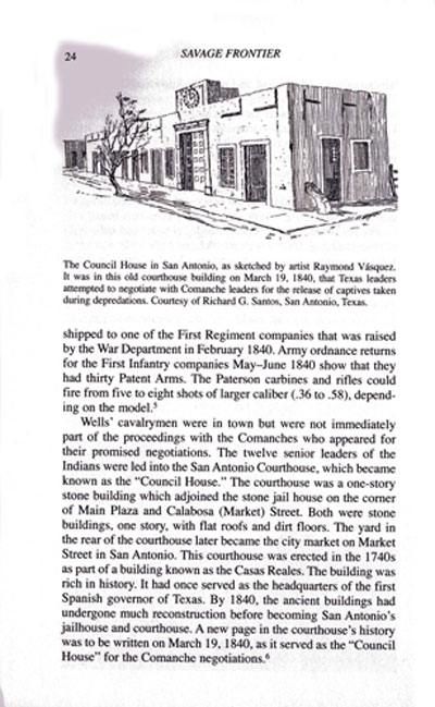 Drawing of Council House in San Antonio