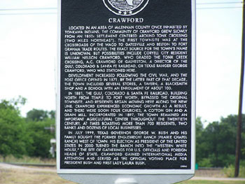 Picture of Historical Marker in Crawford, TX