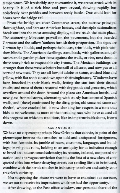 Frederick Law Olmsted's First Hand Account of 1856 San Antonio
