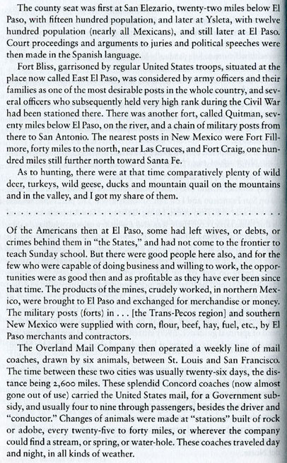 W.W. Mills First-Hand Account of 1858 El Paso