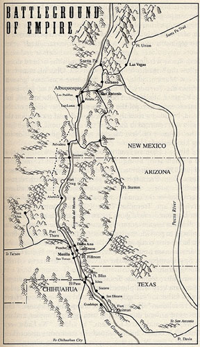 Map of Battleground of Empire from the book, Blood & Treasure by Donald S. Frazier