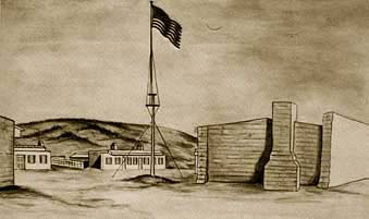 Drawing of Fort Garland