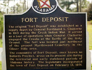 Picture of Fort Deposit Historical Marker